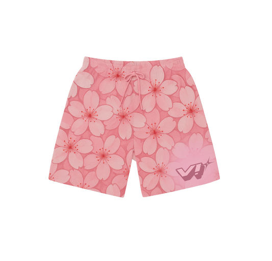 CHERRY BLOSSOM MESH SHORTS